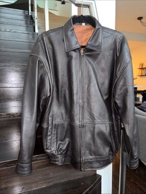 Classic Leather Jacket Brown Vintage